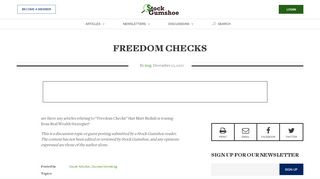 
                            8. Microblog: freedom checks | Stock Gumshoe