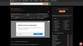 
                            8. Microland.com - Webmail: webmail - traffic statistics ...