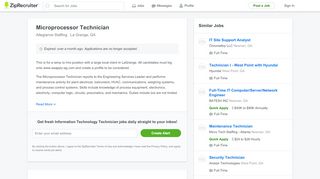 
                            9. Microprocessor Technician Job in La Grange, GA at ...