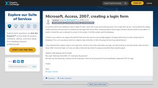 
                            4. Microsoft, Access, 2007, creating a login form - faster