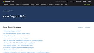 
                            6. Microsoft Azure Support FAQs
