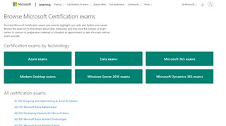 
                            5. Microsoft Certification Exam List | Microsoft Learning