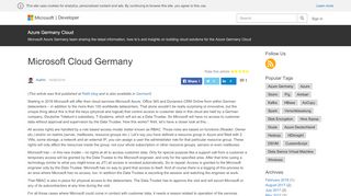 
                            9. Microsoft Cloud Germany – Azure Germany Cloud