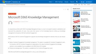 
                            8. Microsoft D365 Knowledge Management - MSDYNAMICS