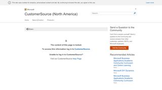 
                            2. - Microsoft Dynamics CustomerSource North America