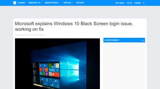 
                            5. Microsoft explains Windows 10 Black Screen login issue, working on ...