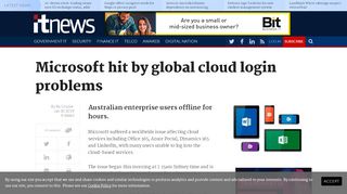 
                            7. Microsoft hit by global cloud login problems - Cloud - iTnews