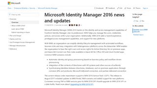 
                            2. Microsoft Identity Manager | Microsoft Docs