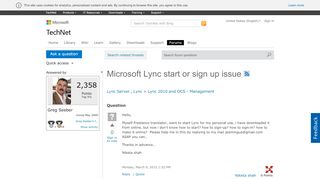 
                            1. Microsoft Lync start or sign up issue