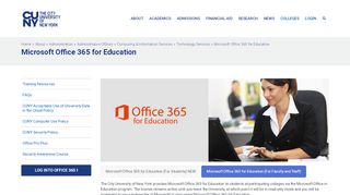 
                            10. Microsoft Office 365 for Education – The City University of New York