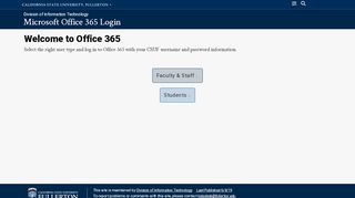 
                            8. Microsoft Office 365 Login - Home - California State University, Fullerton