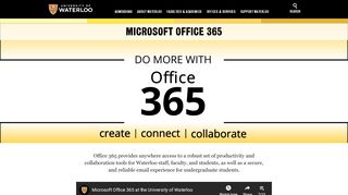 
                            1. Microsoft Office 365 - University of Waterloo