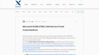 
                            3. Microsoft SCSM HTML5 Self-Service Portal Customizations