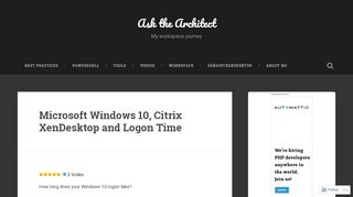 
                            9. Microsoft Windows 10, Citrix XenDesktop and Logon Time ...