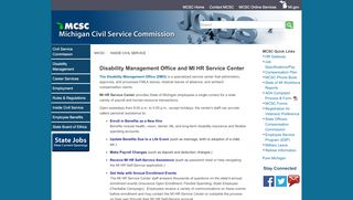 
                            3. MiCSC - MI HR Service Center - State of Michigan