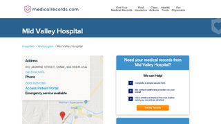 
                            8. Mid Valley Hospital | MedicalRecords.com