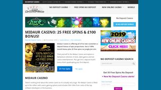 
                            6. Midaur Casino: 25 Free Spins & £100 Bonus! - …