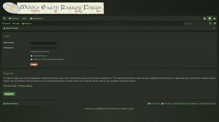 
                            9. Middle Earth Ranger Forum - User Control Panel - …