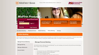 
                            7. MidFirst Bank introduces Online Banking Services for ASU ...