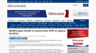 
                            7. MidMichigan Health to extend Epic EHR to Alpena facilities