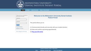 
                            6. Midwestern University Dental Institute Patient Portal - Home