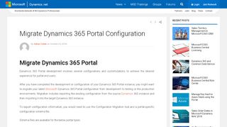 
                            6. Migrate Dynamics 365 Portal Configuration - MSDYNAMICS
