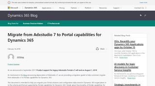 
                            6. Migrate from Adxstudio 7 to Portal capabilities for Dynamics 365 ...