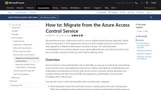 
                            6. Migrate from the Azure Access Control Service | Microsoft Docs