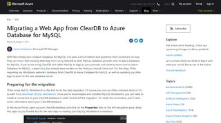 
                            4. Migrating a Web App from ClearDB to Azure Database for MySQL ...