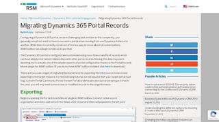 
                            4. Migrating Dynamics 365 Portal Records | RSM Technology Blog