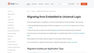 
                            7. Migrating from Embedded to Universal Login - Auth0