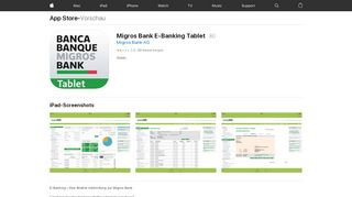 
                            8. Migros Bank E-Banking Tablet im App Store