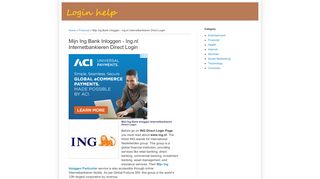 
                            9. Mijn Ing Bank Inloggen - Ing.nl Internetbankieren Direct Login