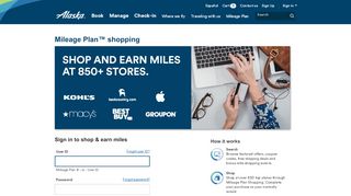 
                            9. Mileage Plan Shopping SignIn - Alaska Airlines