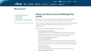 
                            1. Mileage Plan – Your My account profile | Alaska Airlines