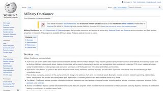 
                            9. Military OneSource - Wikipedia