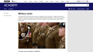 
                            9. Military ranks - BBC Academy