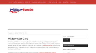 
                            4. Military Star Card - Military Benefits