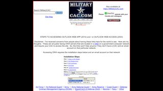 
                            8. MilitaryCAC's Access your CAC enabled Outlook Web Access / Apps ...