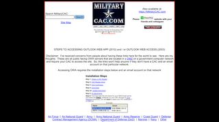 
                            4. MilitaryCAC's Access your CAC enabled Outlook Web Access / Apps ...