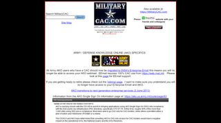 
                            10. MilitaryCAC's AKO specific problems and solutions page