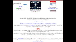 
                            7. MilitaryCAC's Enterprise Email specific problems …