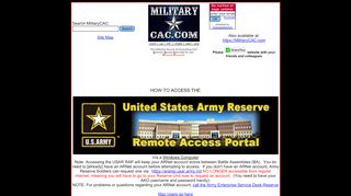 
                            1. MilitaryCAC's support to the Army Reserve …