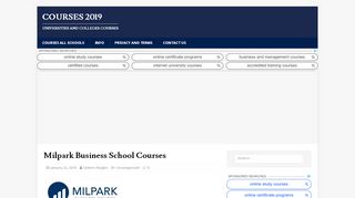 
                            11. Milpark Business School Courses - Courses 2019