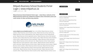 
                            5. Milpark Business School Students Portal Login | …