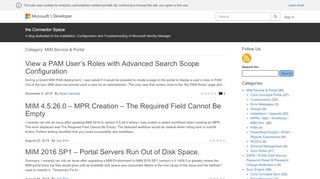 
                            1. MIM Service & Portal – the Connector Space - MSDN Blogs - Microsoft