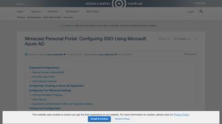 
                            1. Mimecast Personal Portal: Configuring SSO ... - Mimecaster Central