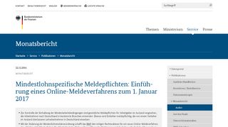 
                            6. Mindestlohnspezifische Meldepflichten ... - Bundesfinanzministerium