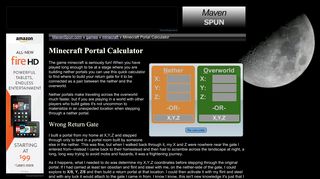 
                            7. Minecraft Portal Calculator - Maven SPUN