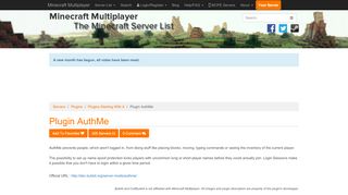 
                            9. Minecraft servers using AuthMe plugin - Minecraft Server List